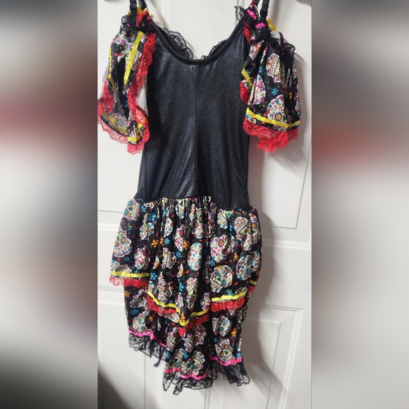 Party King Shaper Costumes Day of the Dead Dress Sz Women S Pre-Owned Muertos - Picture 5 of 7